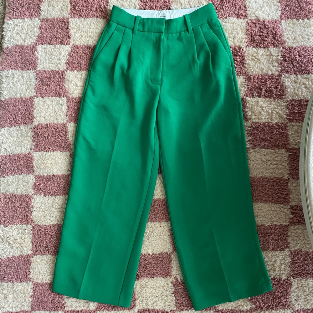 Aritzia Wilfred Green Cropped Pants